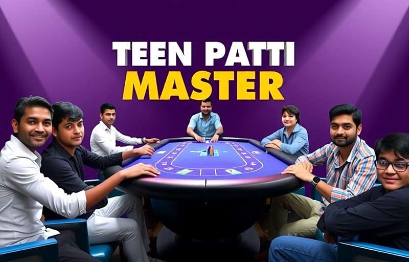 Teen Patti Master tournament poster showing Indian players competing for prizes